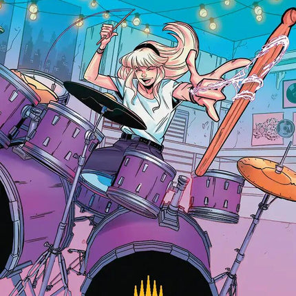 Gwen Stacy Art Card (Gold-Stamped Planeswalker Symbol) (34/54) [Marvel's Spider-Man Art Series]
