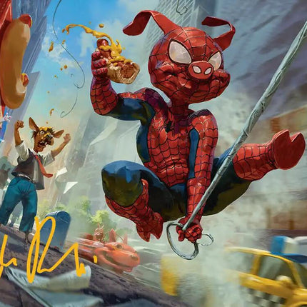 Spider-Ham, Peter Porker Art Card (Gold-Stamped Signature) [Marvel's Spider-Man Art Series]