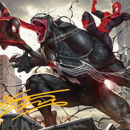 Terrific Team-Up Art Card (Gold-Stamped Signature) [Marvel's Spider-Man Art Series]