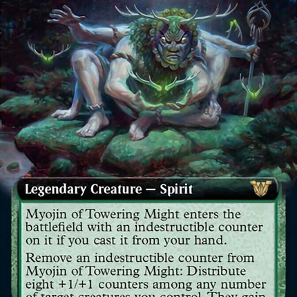 Myojin of Towering Might (Extended Art) [Kamigawa: Neon Dynasty Commander]