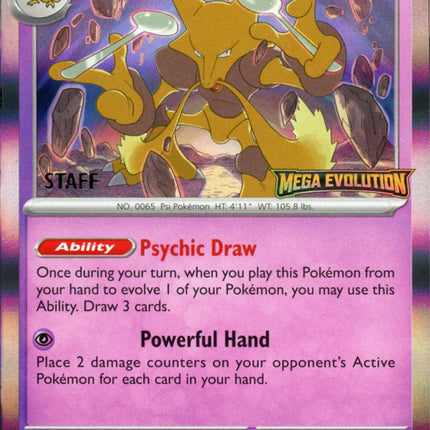 Alakazam (003) (Staff) [Mega Evolution Promo]