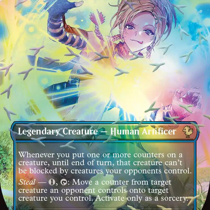 Rikku, Resourceful Guardian (Borderless) (Chocobo Track Foil) [FINAL FANTASY Commander]