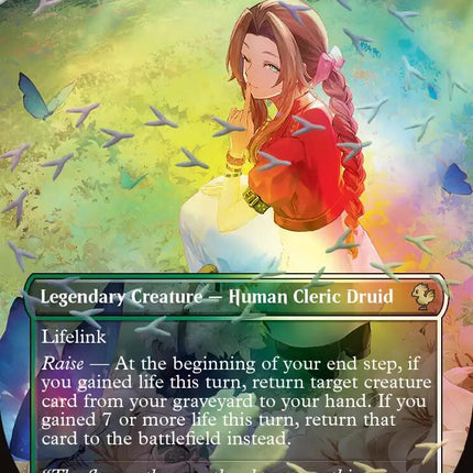Aerith, Last Ancient (Borderless) (Chocobo Track Foil) [FINAL FANTASY Commander]