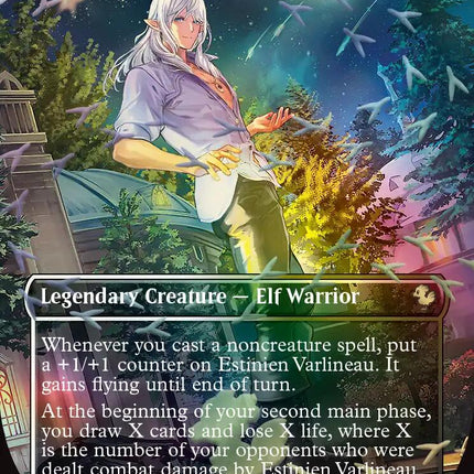 Estinien Varlineau (Borderless) (Chocobo Track Foil) [FINAL FANTASY Commander]