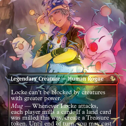 Locke, Treasure Hunter (Borderless) (Chocobo Track Foil) [FINAL FANTASY Commander]
