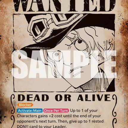 Sabo (Wanted Poster) [Carrying On His Will]