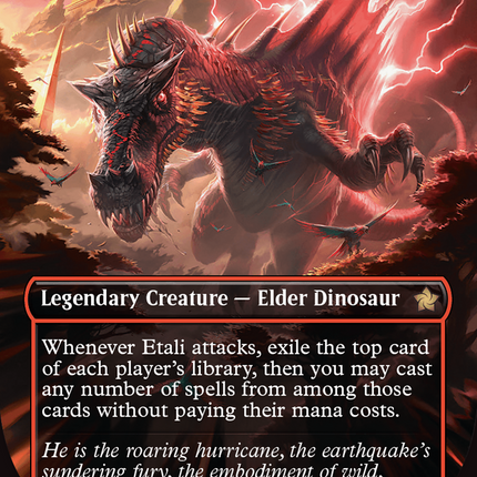 Etali, Primal Storm (Borderless) (Mana Foil) [Foundations]