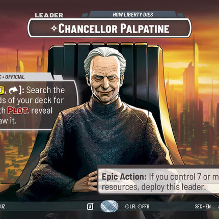 Chancellor Palpatine - How Liberty Dies (Showcase) (1021) (1021) [Secrets of Power]