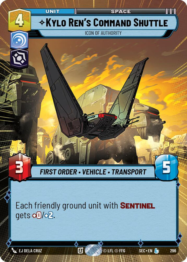 Kylo Ren's Command Shuttle - Icon of Authority (Hyperspace) (296) (296) [Secrets of Power]