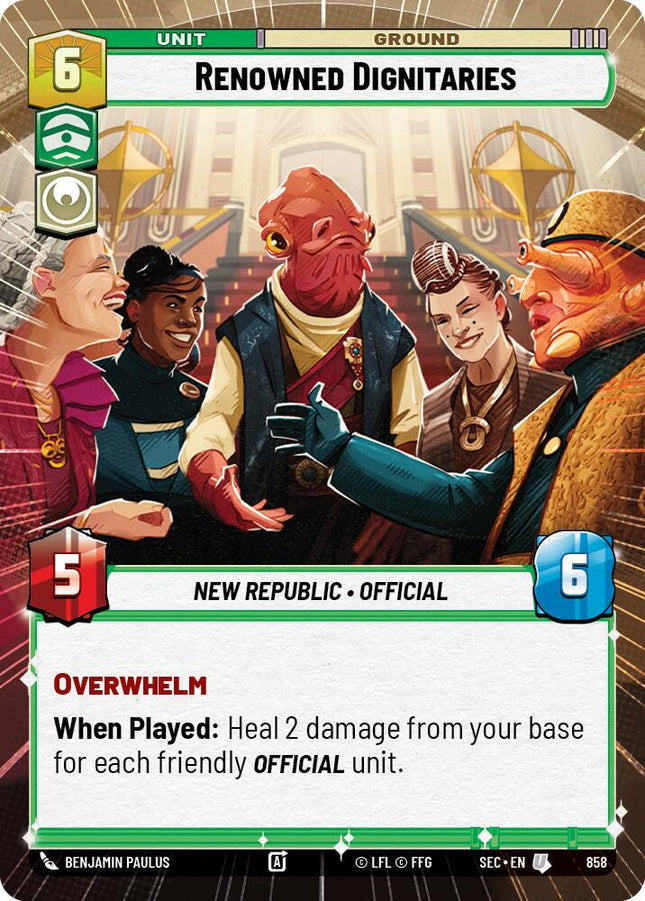 Renowned Dignitaries (858) (Hyperspace Foil) (858) [Secrets of Power]