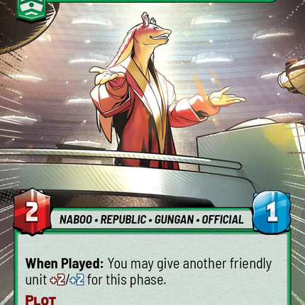Jar Jar Binks - Mesa Propose (Hyperspace Foil) (867) (867) [Secrets of Power]