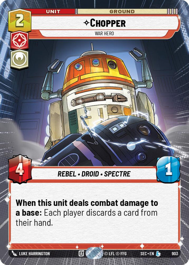 Chopper - War Hero (Hyperspace Foil) (903) (903) [Secrets of Power]