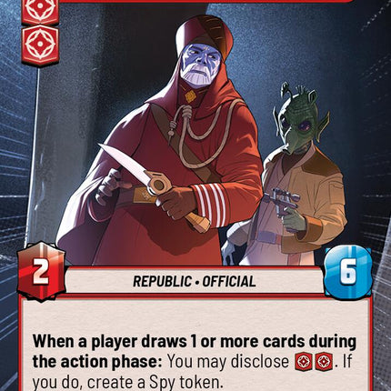 Chairman Papanoida - Undaunted Diplomat (Hyperspace Foil) (915) (915) [Secrets of Power]