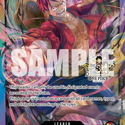 Monkey.D.Luffy (3rd Anniversary Tournament 3 Brothers Pack) [Carrying On His Will: 3rd Anniversary Tournament Cards]