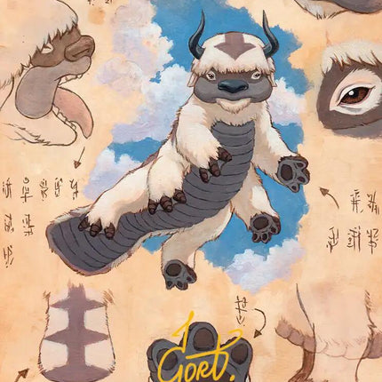 Appa, Steadfast Guardian Art Card (Gold-Stamped Signature) [Avatar: The Last Airbender Art Series]