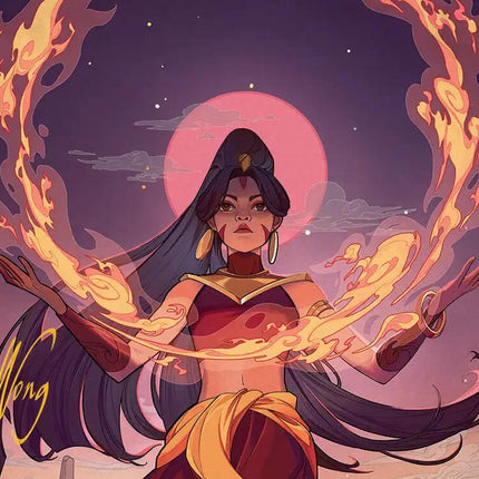 Firebending Student Art Card (Gold-Stamped Signature) [Avatar: The Last Airbender Art Series]
