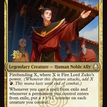 Fire Lord Zuko [Avatar: The Last Airbender Prerelease Cards]