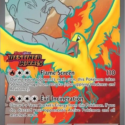 Team Rocket's Moltres ex (208/182) (Destined Rivals Stamp) [Miscellaneous Cards]