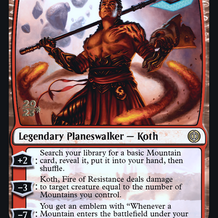 Koth, Fire of Resistance [Phyrexia: All Will Be One Prerelease Promos]
