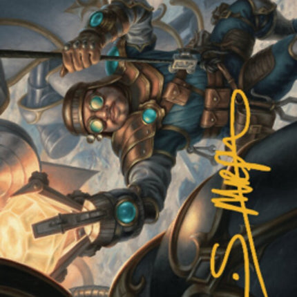 Powerstone Engineer Art Card (Gold-Stamped Signature) [The Brothers' War Art Series]
