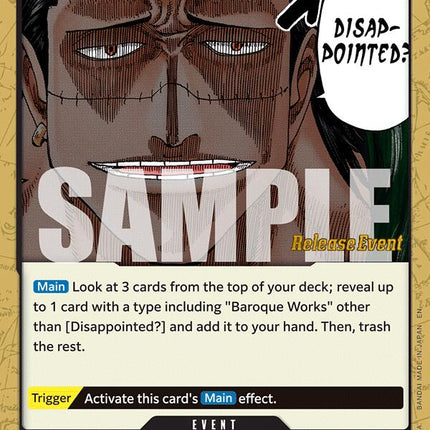 Disappointed? [The Azure Sea's Seven Release Event Cards]
