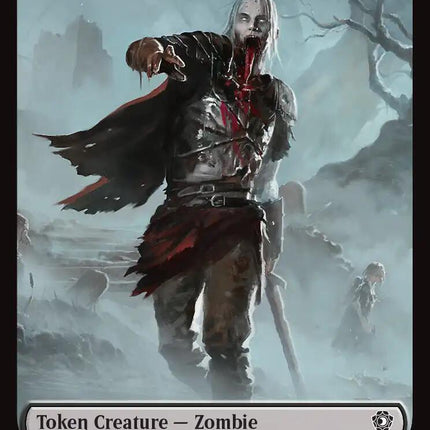 Zombie // Elf Warrior Double-Sided Token [Lorwyn Eclipsed Tokens]