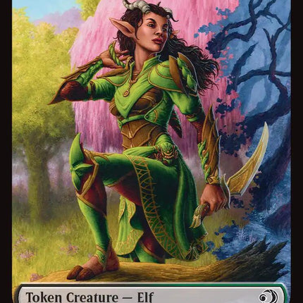 Elf // Treasure Double-Sided Token [Lorwyn Eclipsed Tokens]