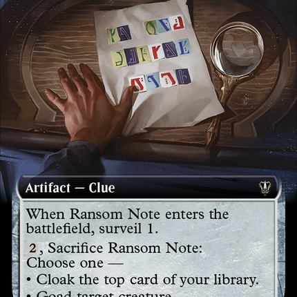 Ransom Note (0356) (Extended Art) [Murders at Karlov Manor Commander]