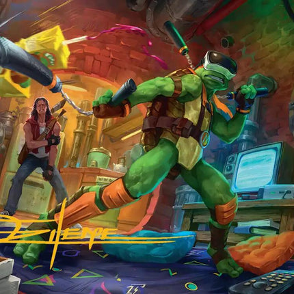 Michelangelo, Game Master Art Card (Gold-Stamped Signature) [Teenage Mutant Ninja Turtles Art Series]