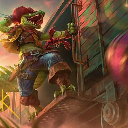 Leatherhead, Iron Gator Art Card (Gold-Stamped Signature) [Teenage Mutant Ninja Turtles Art Series]