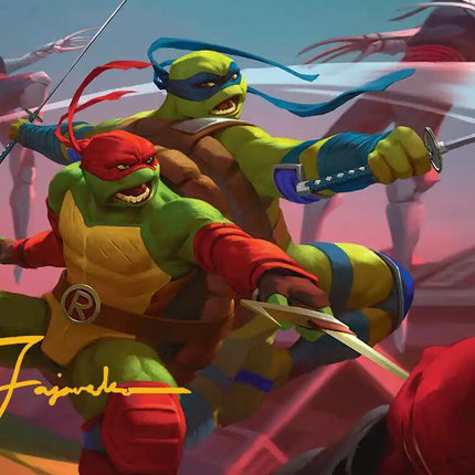 Raph & Leo, Sibling Rivals Art Card (Gold-Stamped Signature) [Teenage Mutant Ninja Turtles Art Series]