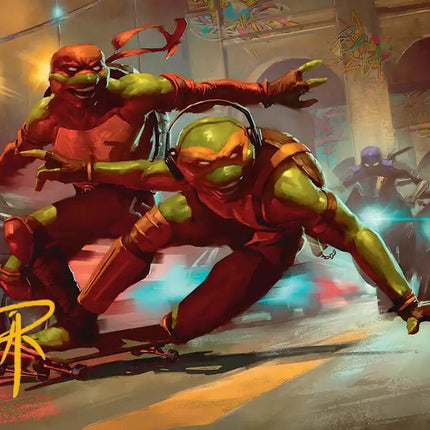 Raph & Mikey, Troublemakers Art Card (Gold-Stamped Signature) [Teenage Mutant Ninja Turtles Art Series]
