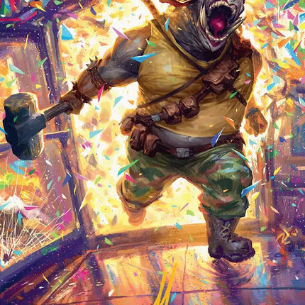 Rocksteady, Rowdy Rhino Art Card (Gold-Stamped Signature) [Teenage Mutant Ninja Turtles Art Series]