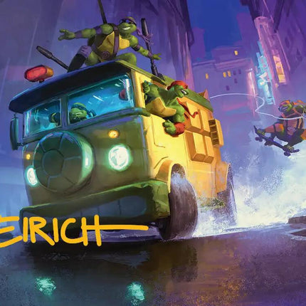 Turtle Van Art Card (Gold-Stamped Signature) [Teenage Mutant Ninja Turtles Art Series]