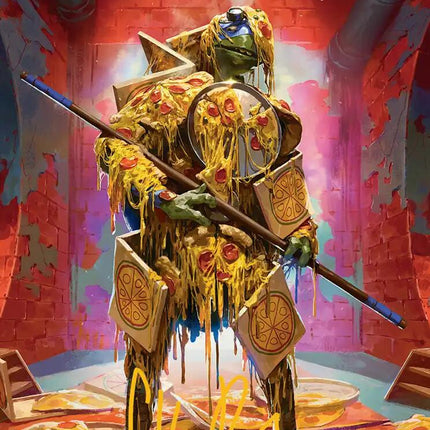 Commander's Plate Art Card (Gold-Stamped Signature) [Teenage Mutant Ninja Turtles Art Series]