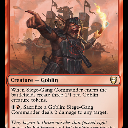 Siege-Gang Commander [The Lord of the Rings: Tales of Middle-Earth Commander]