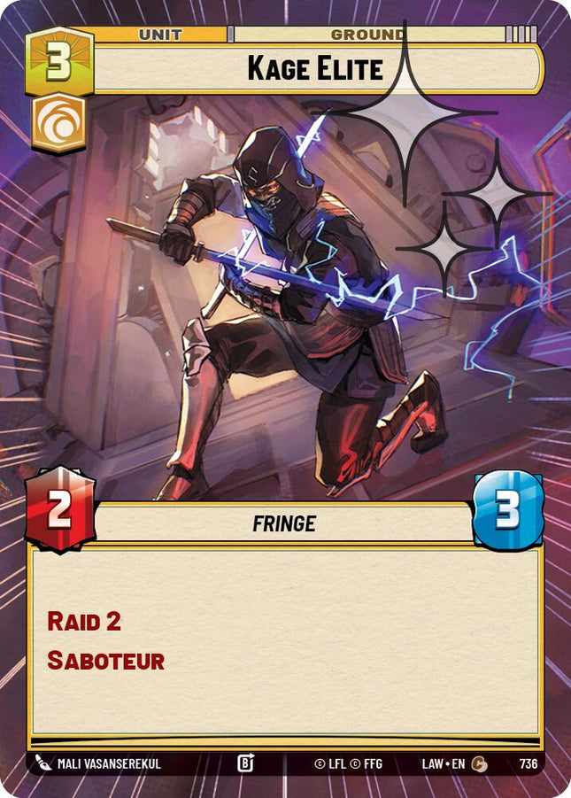 Kage Elite (736) (Hyperspace Foil) (736) [A Lawless Time]