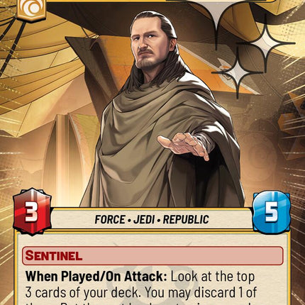 Qui-Gon Jinn - Influencing Chance (739) (Hyperspace Foil) (739) [A Lawless Time]