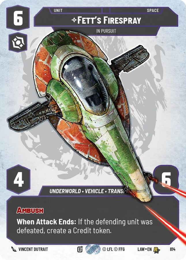 Fett's Firespray - In Pursuit (Prestige) (814) (814) [A Lawless Time]