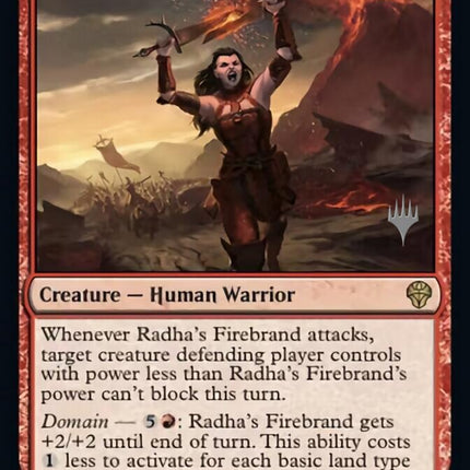 Radha's Firebrand (Promo Pack) [Dominaria United Promos]