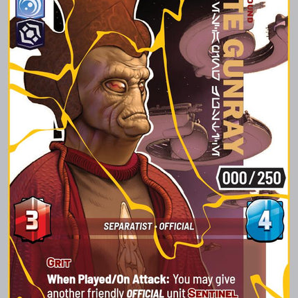 Nute Gunray - Escaping Justice (1130) (Serialized) (Gold) (1130) [Secrets of Power]