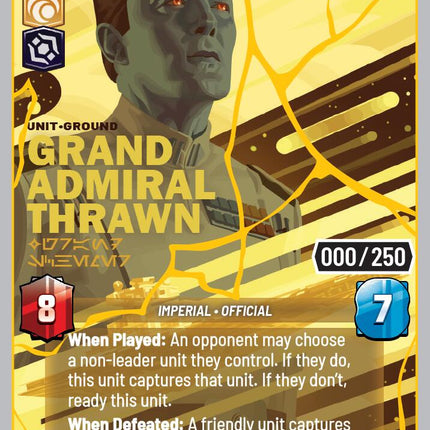 Grand Admiral Thrawn - Grand Schemer (1140) (Serialized) (Gold) (1140) [Secrets of Power]