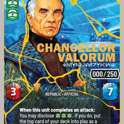 Chancellor Valorum - Civil Servant (1142) (Serialized) (Gold) (1142) [Secrets of Power]