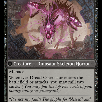 Visage of Dread // Dread Osseosaur [The Lost Caverns of Ixalan]