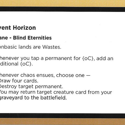 Event Horizon (Black Lotus Unknown Planechase) [Oversize Cards]