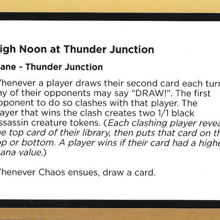 High Noon at Thunder Junction (Black Lotus Unknown Planechase) [Oversize Cards]
