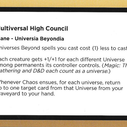 Multiversal High Council (Black Lotus Unknown Planechase) [Oversize Cards]