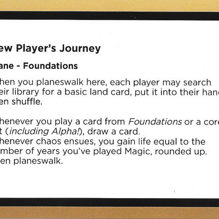 New Player's Journey (Black Lotus Unknown Planechase) [Oversize Cards]