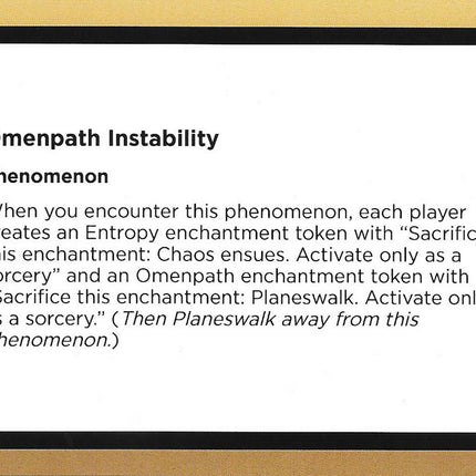 Omenpath Instability (Black Lotus Unknown Planechase) [Oversize Cards]