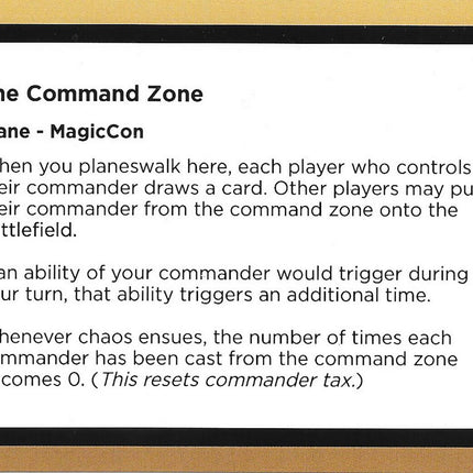 The Command Zone (Black Lotus Unknown Planechase) [Oversize Cards]